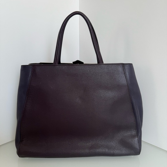 Fendi 2 Jours Plum Large Leather Bag - Picture 3 of 14